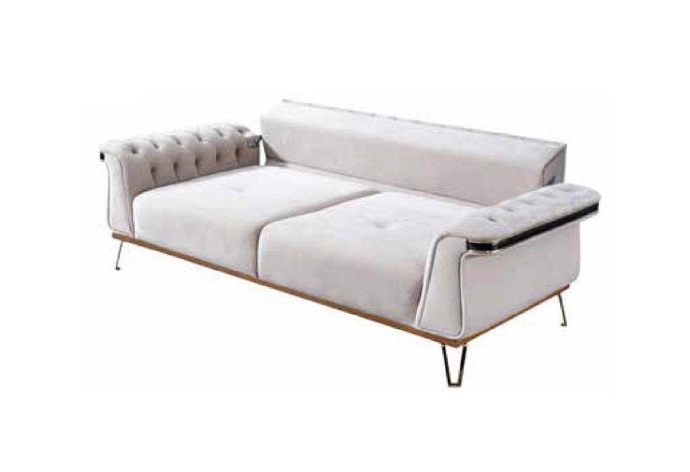 JVmoebel 3-Sitzer Dreisitzer Sofa Luxus Moderne Couch Designer Wohnzimmer Polstermöbel, 1 Teile, Made in Europa Weiß