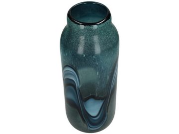 Engelnburg Dekovase Engelnburg Vase Blumenvase Glas Blau 38x16x16 (kein Set, 1er Set)