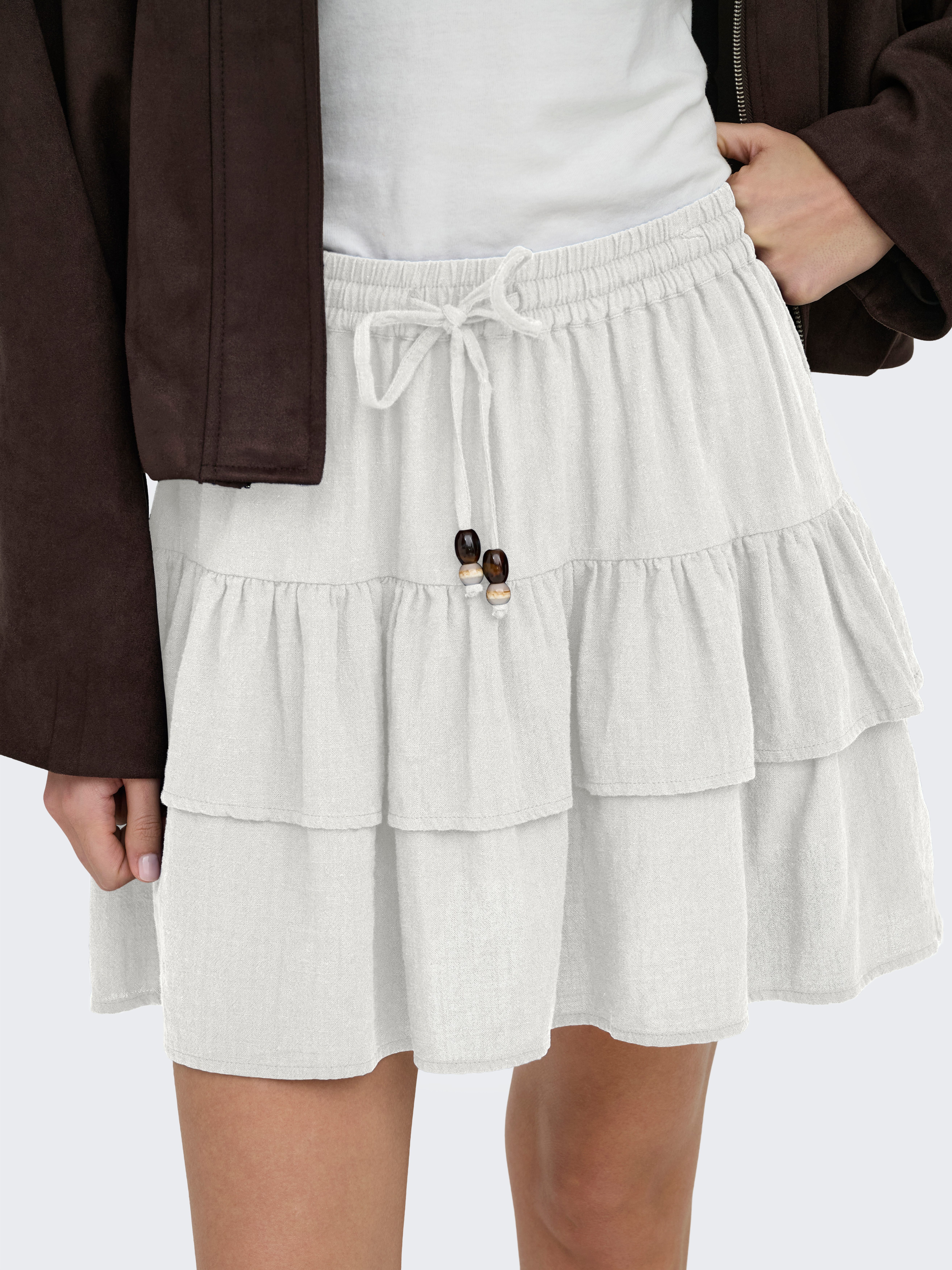 ONLY Minirock ONLSWAR STRING SHORT SKIRT WVN Baumwolle