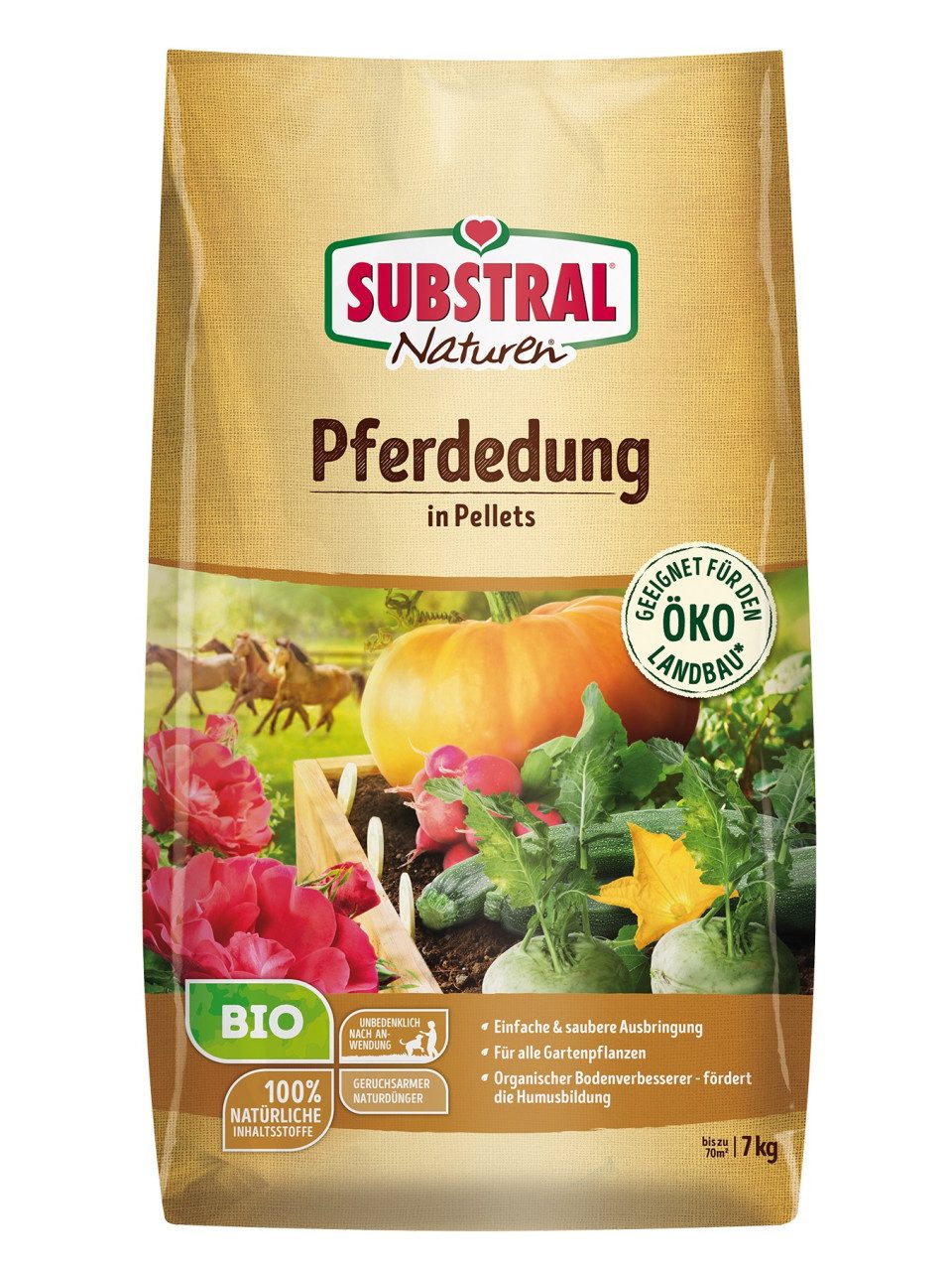 Substral Pflanzendünger Substral Naturen Pferdedung Bio 7 kg