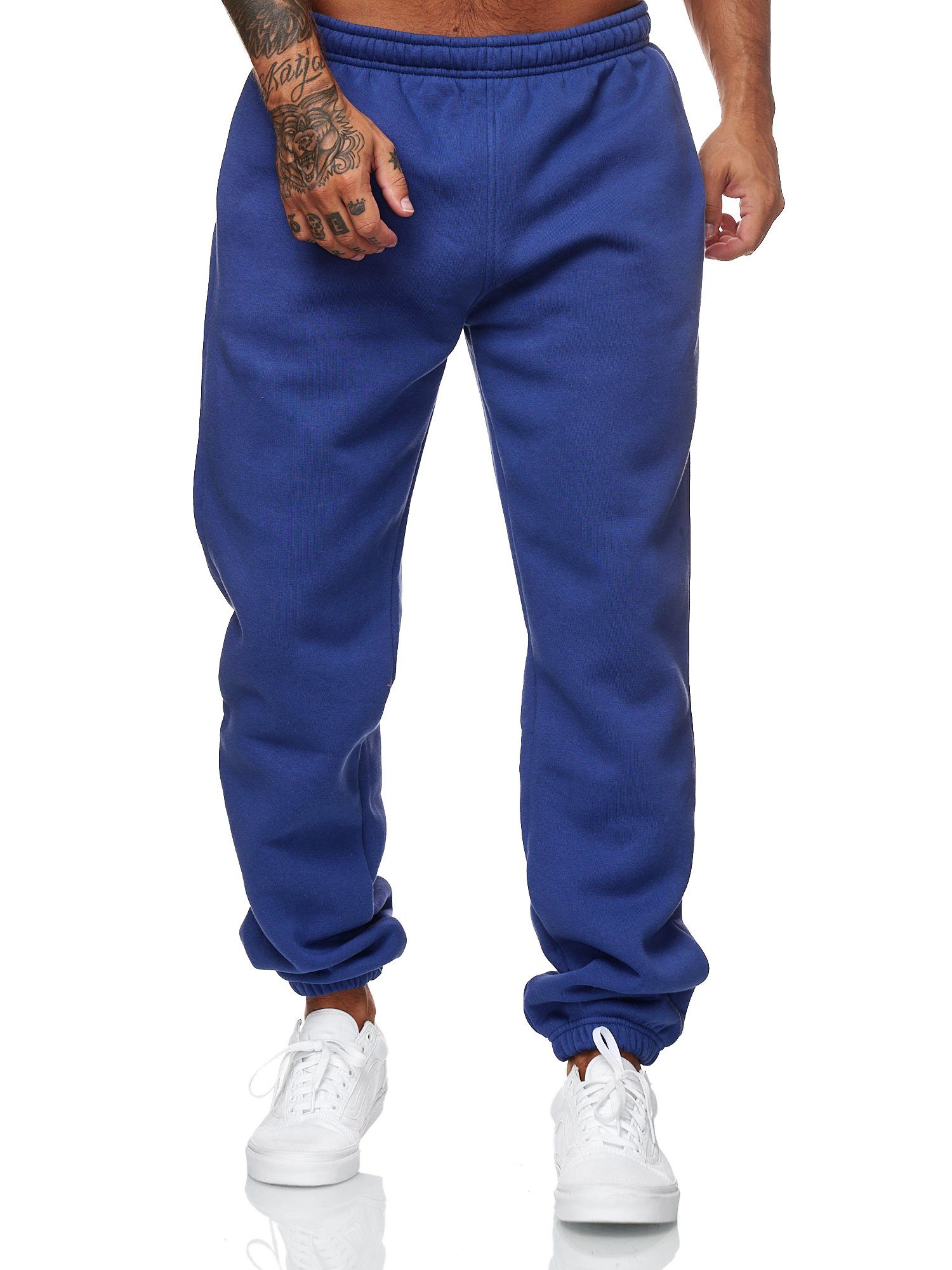 Koburas Jogginghose KO-13115 (Sporthose Trainingshose Sweatpants, 1-tlg) Fitness Freizeit Casual Indigo