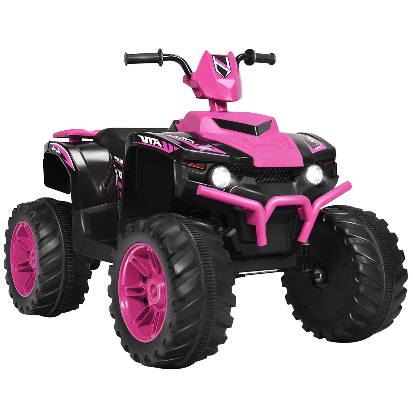 KOMFOTTEU Elektro-Kinderquad Quad Motorrad, mit LED Musik Hupe USB Bluetooth Radio