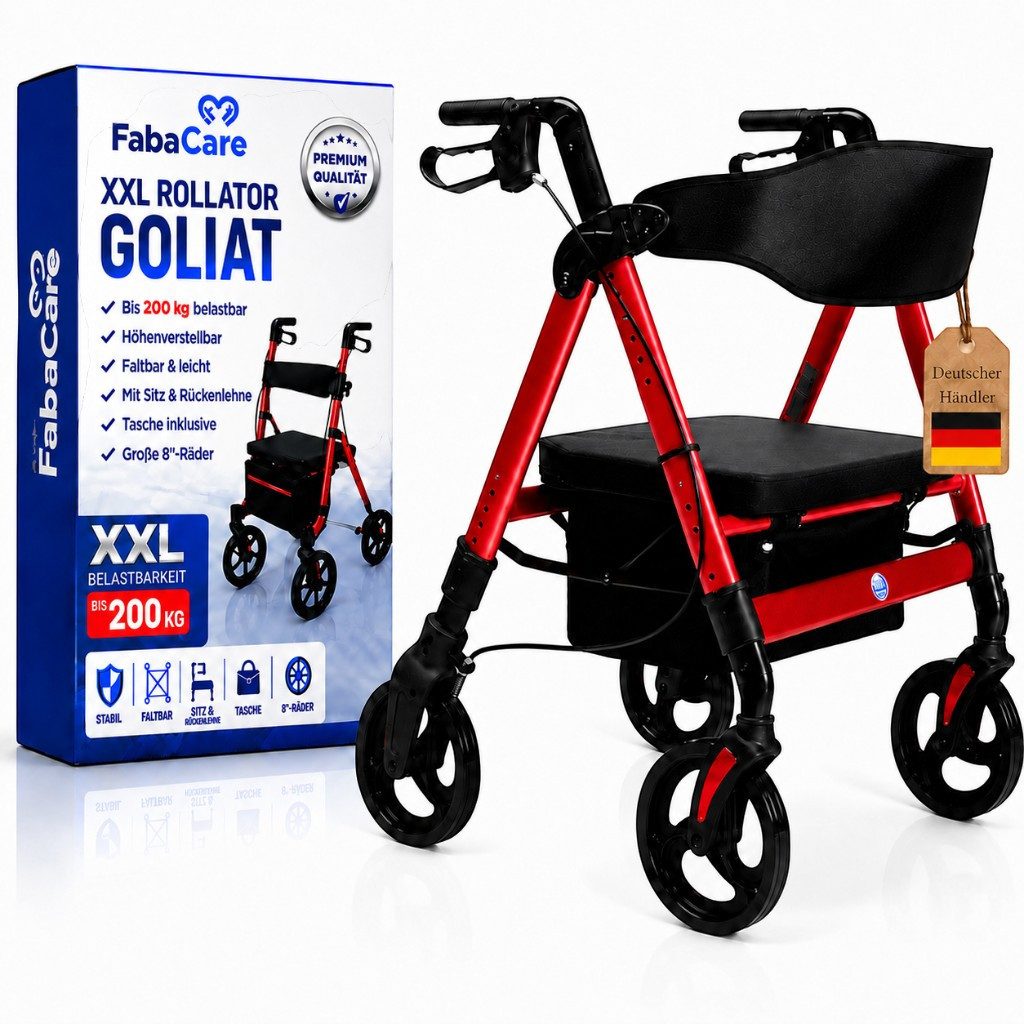 FabaCare Rollator FabaCare Goliat XL Leichtgewichtrollator bis 200 kg