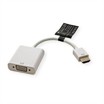 ROLINE HDMI-VGA Adapterkabel, HDMI ST / VGA BU Audio- & Video-Adapter HDMI Typ A Männlich (Stecker) zu HD D-Sub 15-polig (HD-15), VGA Weiblich (Buchse), 15.0 cm, 0,15 m