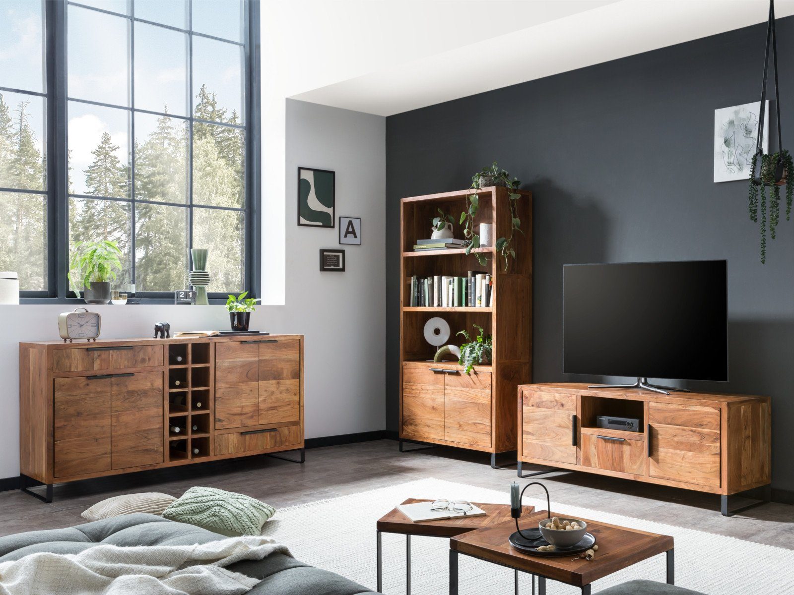 massivum Sideboard Sydney 160cm - Massivholz günstig online kaufen