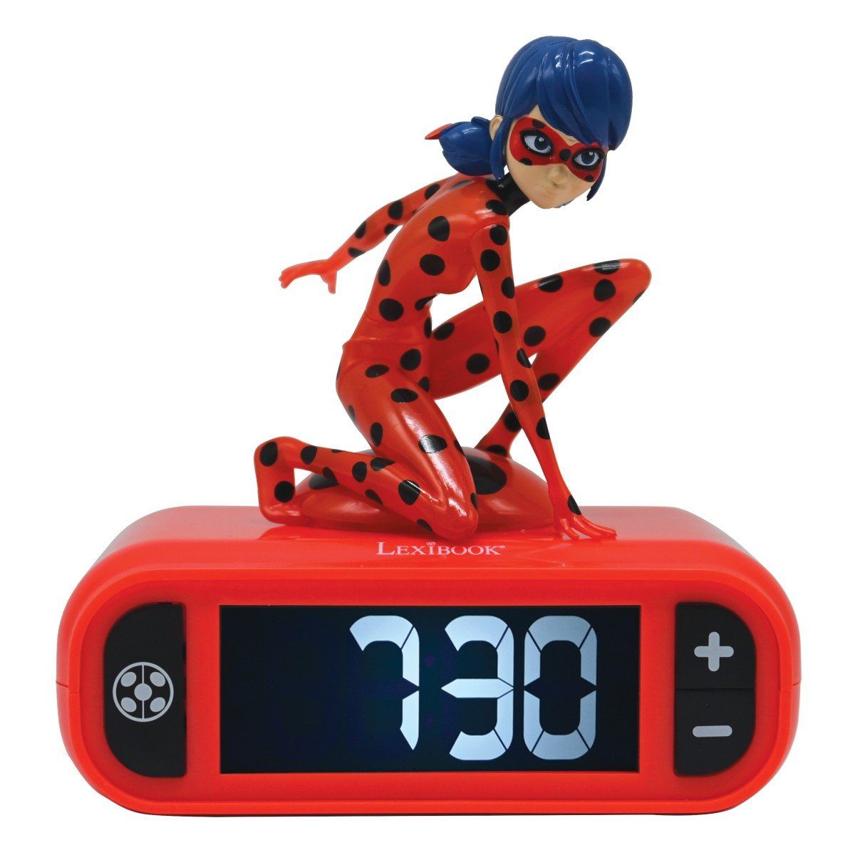 Lexibook® Kinderwecker Miraculous Wecker mit 3D Ladybug und besonderen Klingeltönen