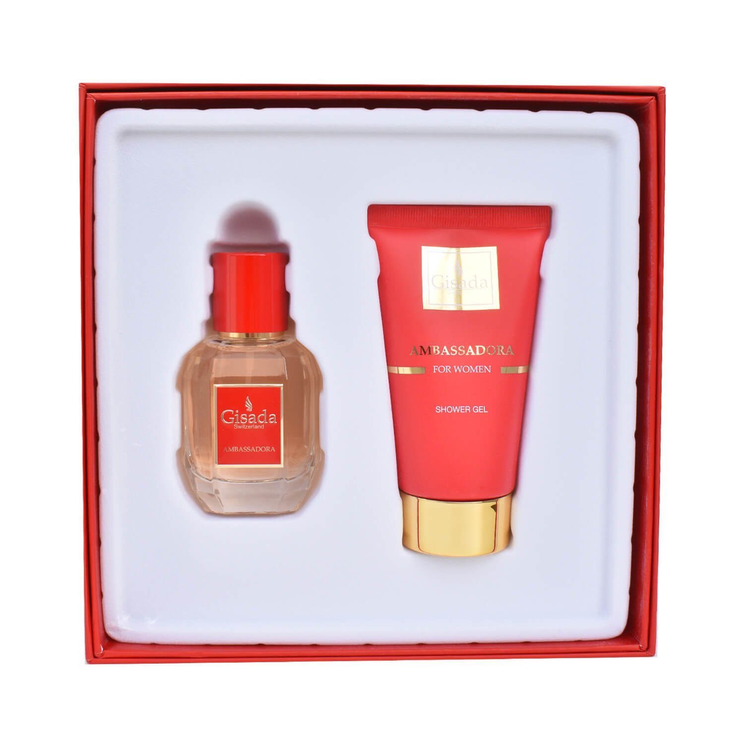Gisada Pflege-Geschenkset Gisada Ambassadora For Women Set – EdP & Shower Gel, 2-tlg., Damenduft-Set mit Eau de Parfum & Shower Gel