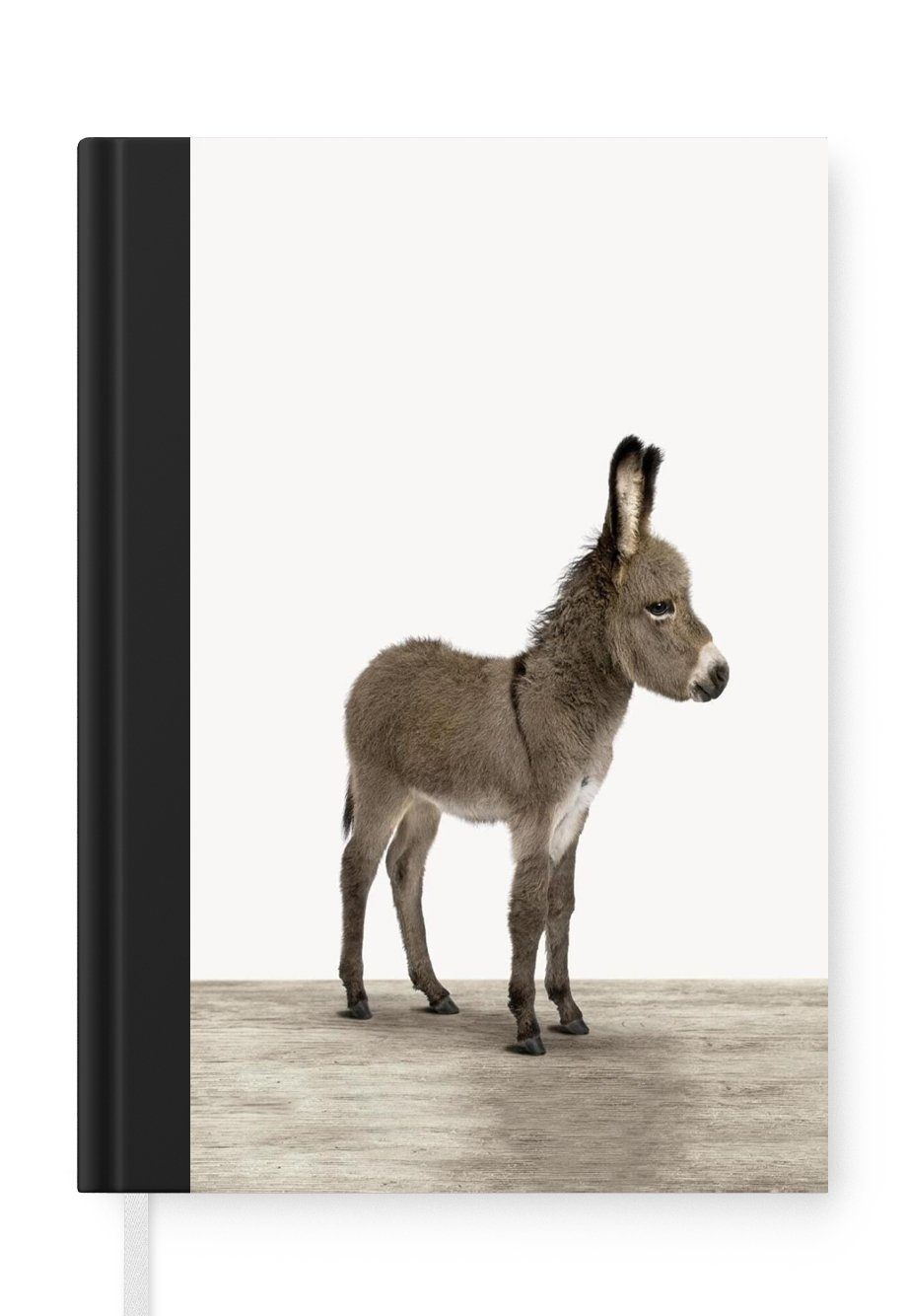 MuchoWow Notizbuch Esel - Tiere - Kinder - Niedlich - Mädchen - Jungen, Journal, Merkzettel, Tagebuch, Notizheft, A5, 98 Seiten, Haushaltsbuch