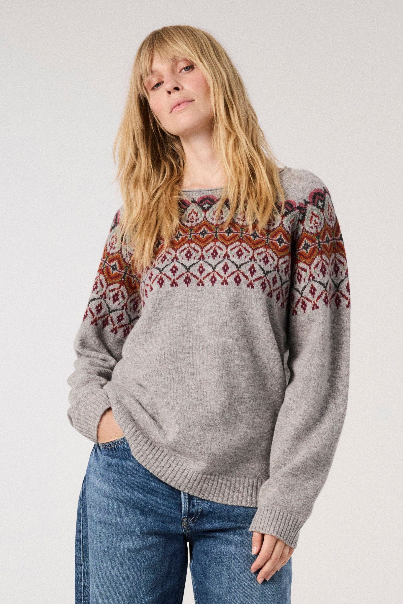 Himalaya Clothing Wollpullover Damen mit Norwegermuster - Strickpullover au günstig online kaufen