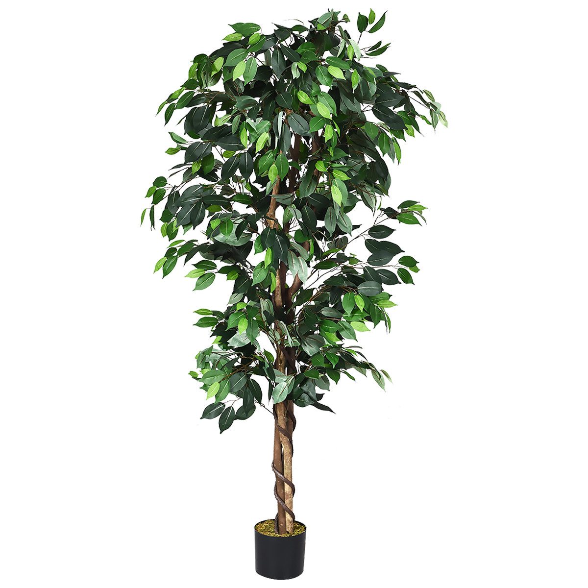 Kunstpflanze 180cm Ficusbaum mit Topf