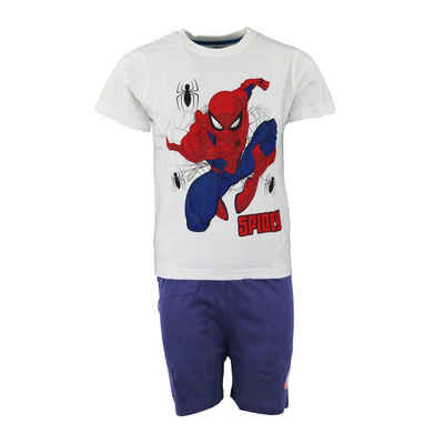 MARVEL Schlafanzug Marvel Spiderman Kinder Pyjama kurz Gr. 104 bis 134, Baumwolle