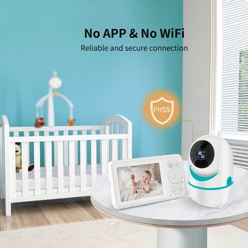 Cbei Babyphone Babyphone mit Kamera, 3.2 Zoll Baby Monitor LCD babyfon, BabyMonitor, Infrarot-Nachtsicht,Lullaby, 2-Wege Gegensprechanlage VOX Modus, 1-tlg.