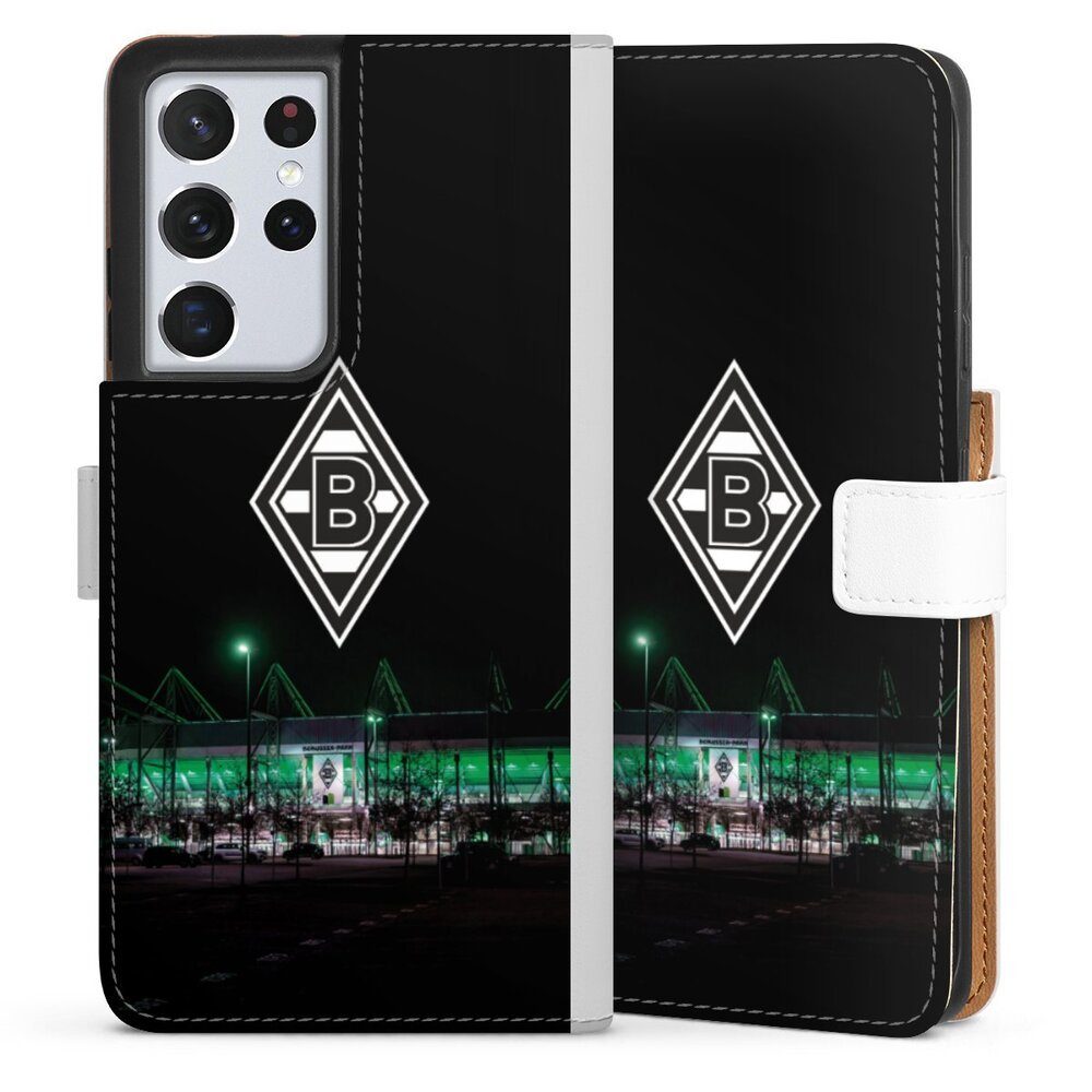 DeinDesign Handyhülle Borussia Mönchengladbach Offizielles Lizenzprodukt Stadion, Samsung Galaxy S21 Ultra 5G Hülle Handy Flip Case Wallet Cover