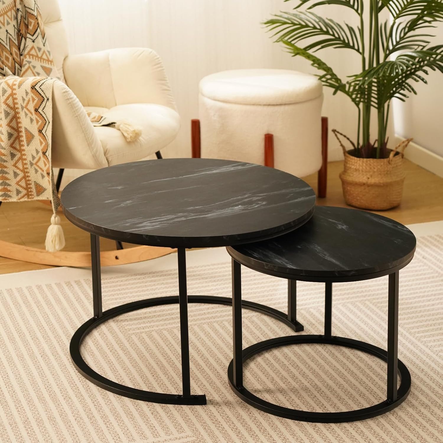 BIGTREE Couchtisch 2er Set Couchtisch Beistelltisch günstig online kaufen