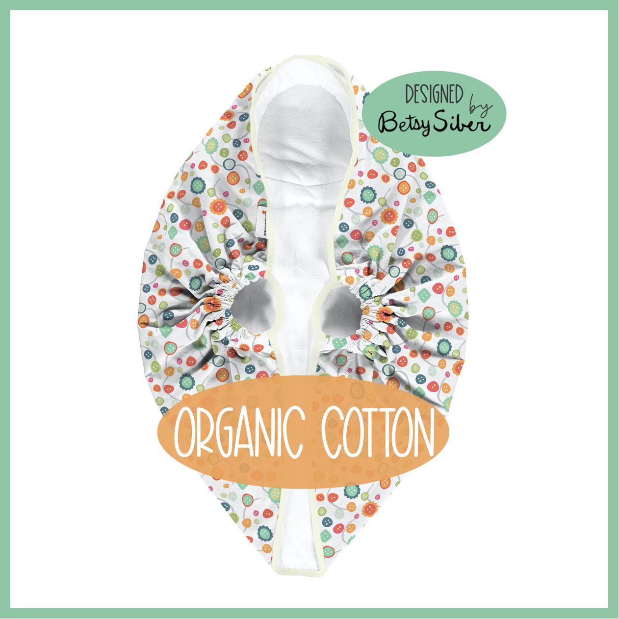 Snugglebundl Tragetuch Baby Buttons mit stützender Funktion im Kopf- und Nackenbereich