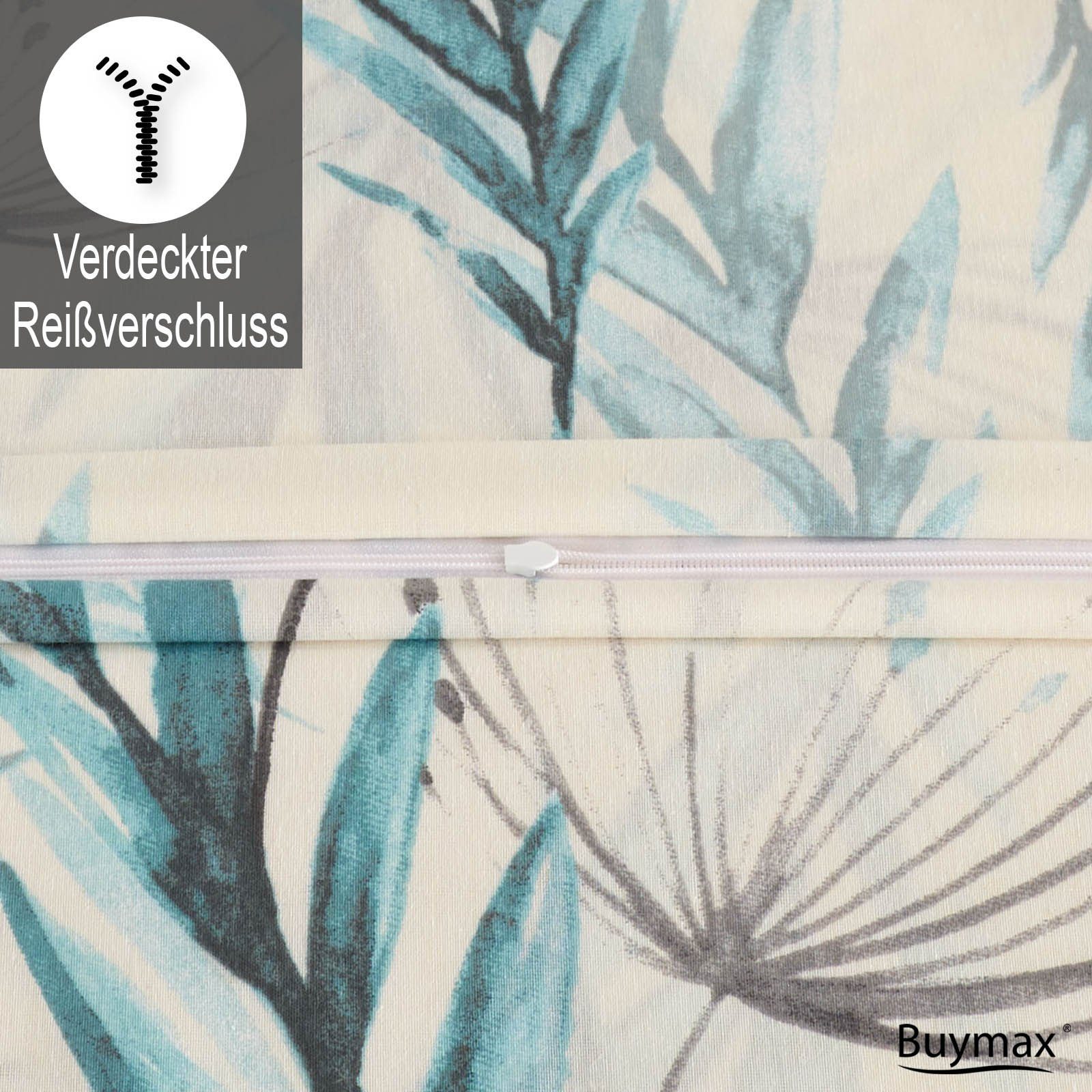 Buymax Bettwäsche Ceila, Baumwollmischung, 2 teilig, Bettbezug-Set 135x200 cm Reißverschluss, 80% Baumwolle, 20% Polyester