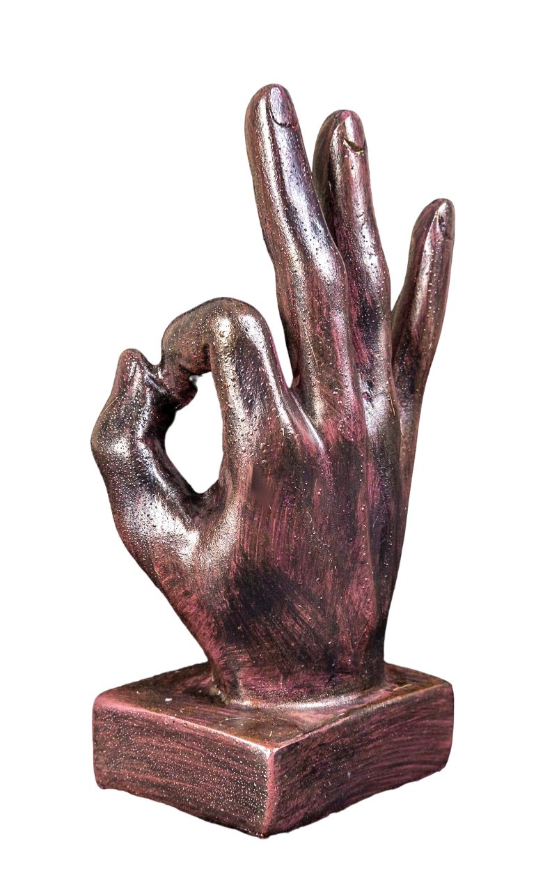 IDYL Dekofigur IDYL Moderne Skulptur Figur Resin "Finger o.k.", Moderne Figur "Finger o.k".