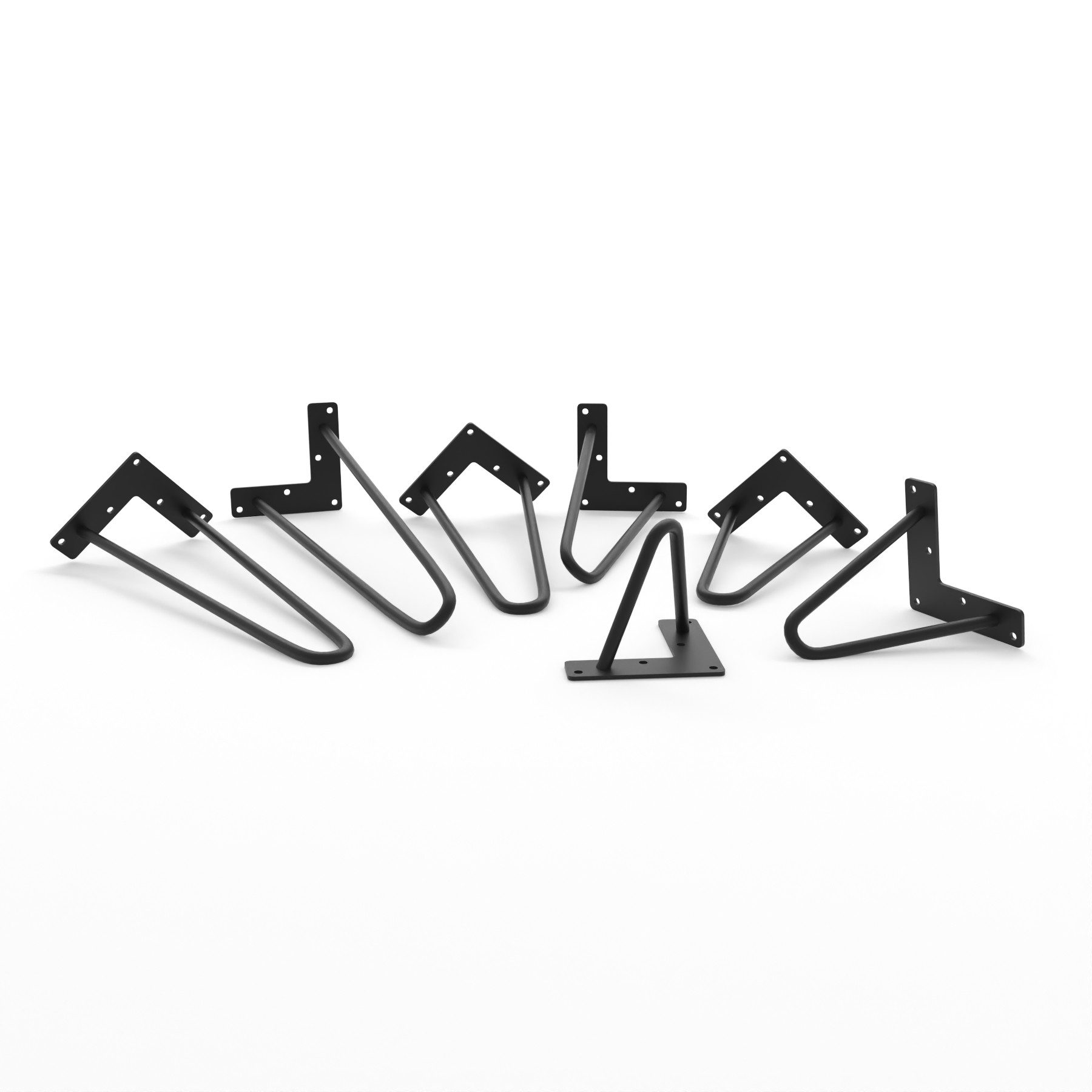 HEVVA Möbelfüße - NEAPEL - Möbelbeine, Kommodenbeine Metall, Möbelkufen, (4-St)