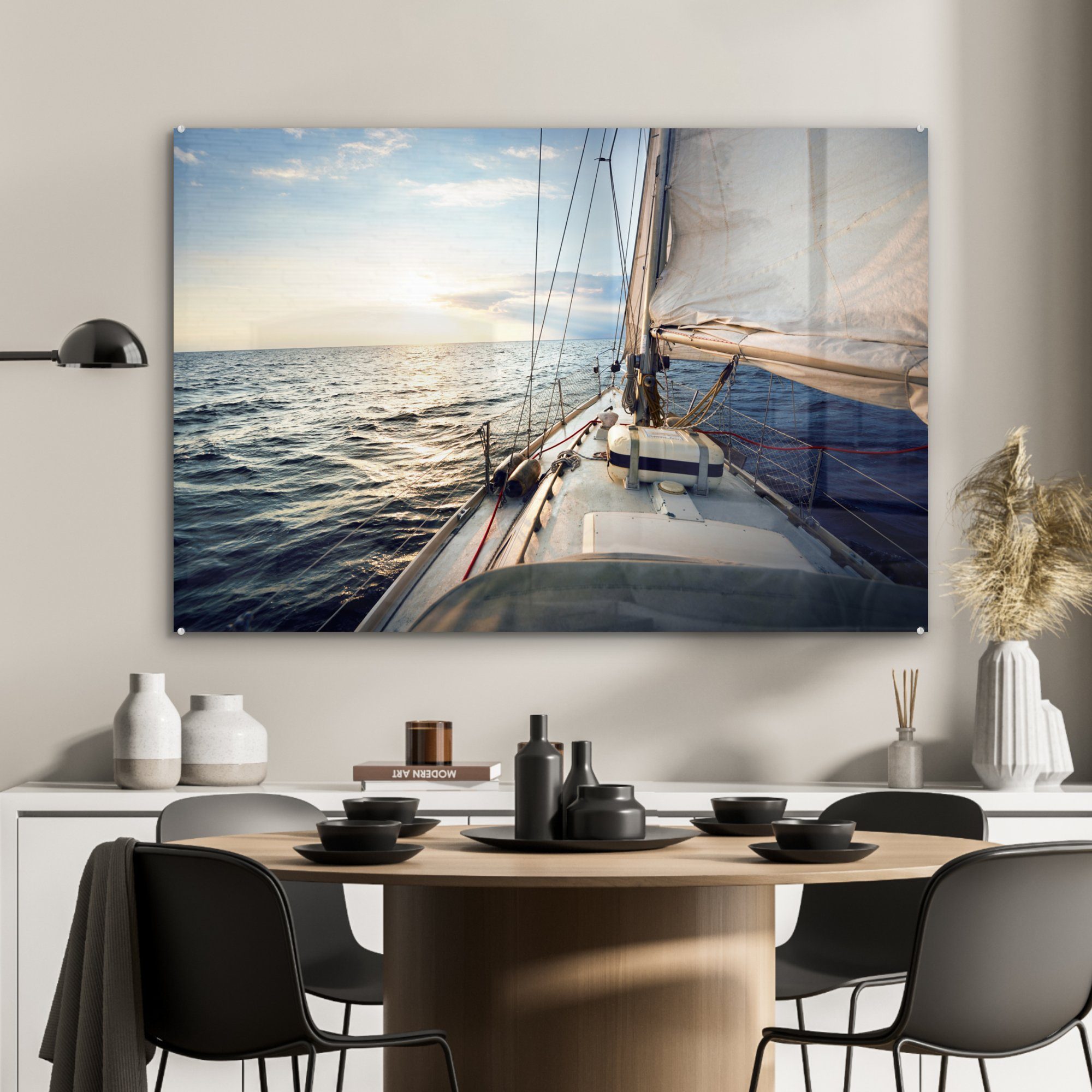 MuchoWow Acrylglasbild Meer - Segelboot - günstig online kaufen