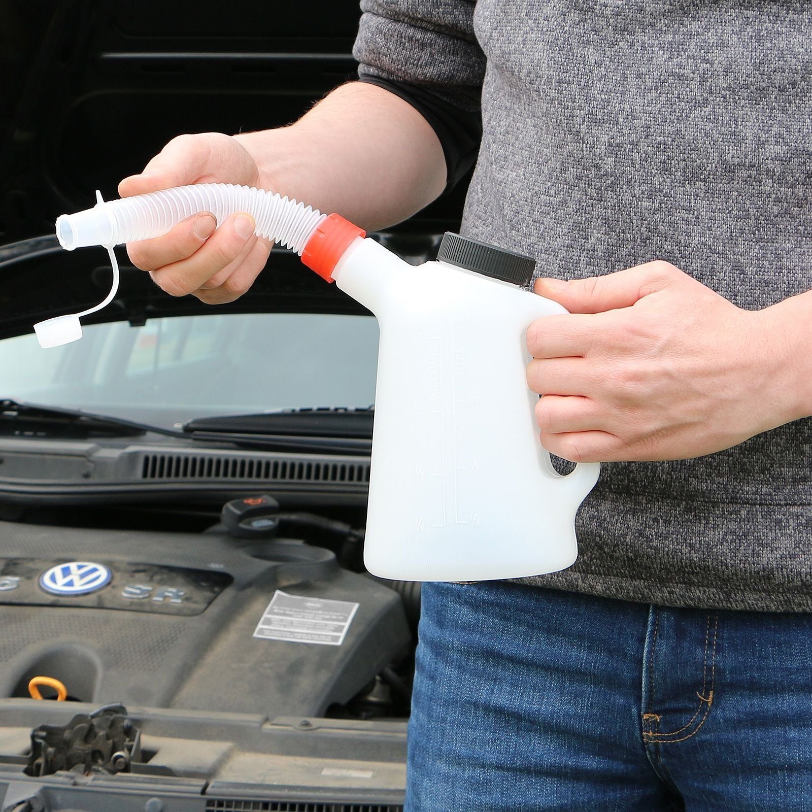 Yato Ölkanne Ölkanne 1 Liter Behälter flexiblen Ausgießer YT-06980, 1 l, (1 Stück)