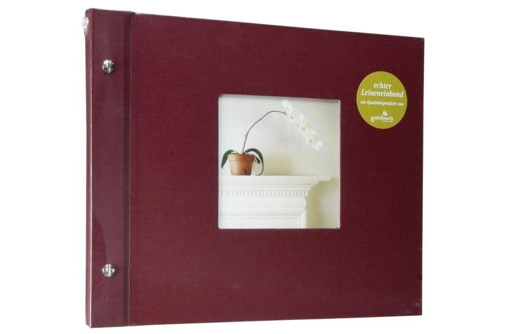 Goldbuch Fotoalbum Bella Vista Schraubalbum Bordeaux 26972 schwarze S
