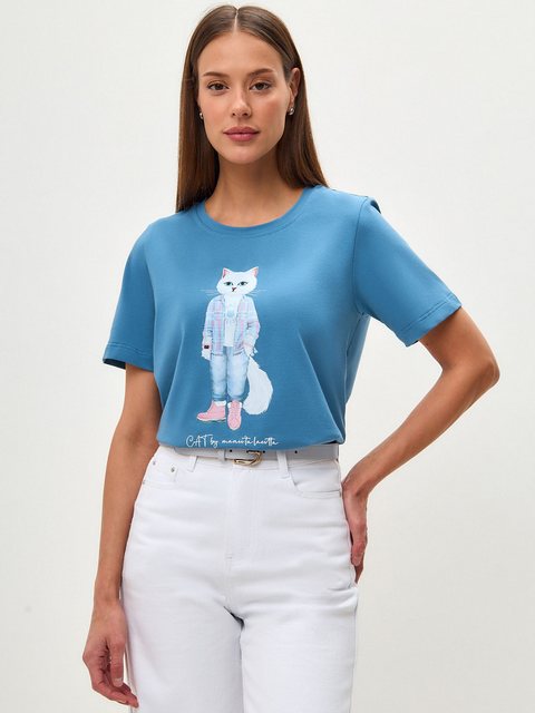 CAT by maniita lacitta Kurzarmshirt COUNTRY CAT (1-tlg) mit Katzen-Print günstig online kaufen