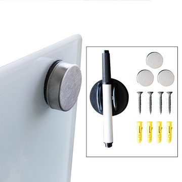 Mucola Magnettafel Glasmagnettafel Weiß Memoboard Wandtafel Magnettafel Whiteboard, (Stück), Sicherheitsglas