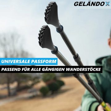 MAVURA Wanderstöcke GELÄNDOX Wanderstöcke Pads Gelände Aufsatz Nordic Walking Aufsätze, Gummipuffer Trekking Stöcke Gummi Ersatzfüße [14er Set]