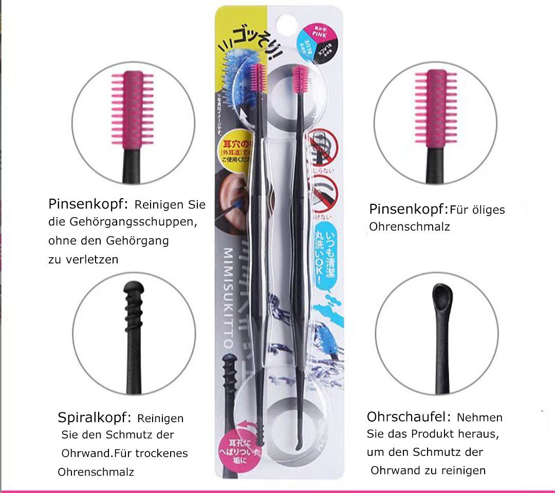 COOL-i ® Ohrenreiniger, Japanischer Rotary Ohrenreiniger, 3 Farboptionen