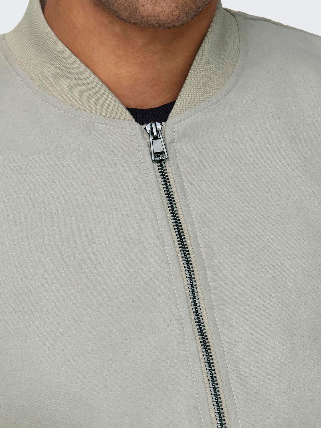 ONLY & SONS Blouson ONSLUCAS FAKE SUEDE BOMBER OTW Polyester, regular fit