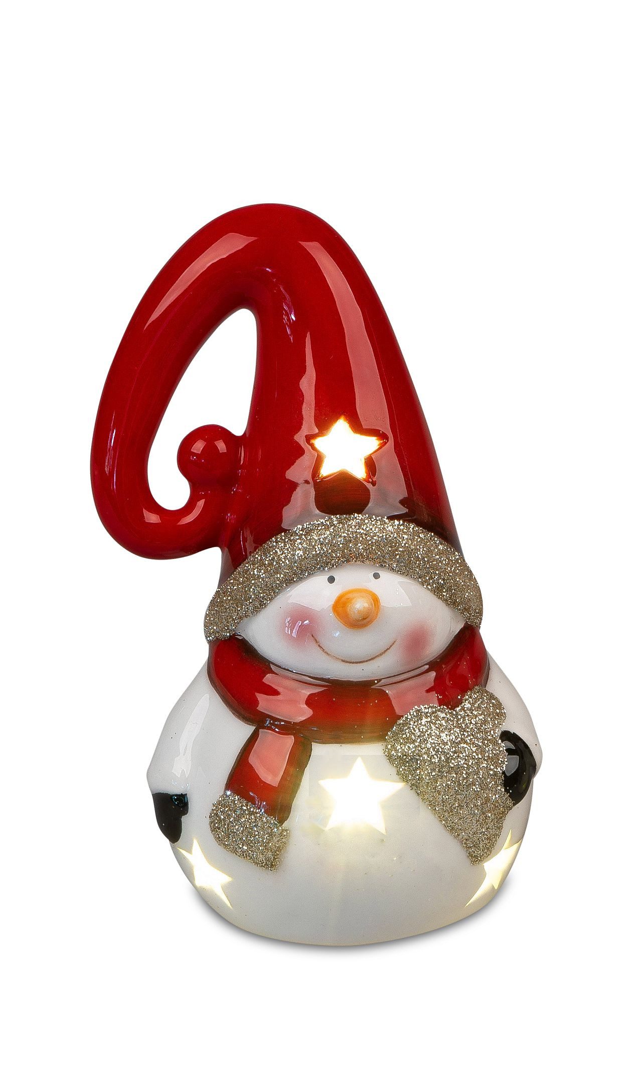 formano LED-Dekofigur Schneemann aus Steingut mit günstig online kaufen