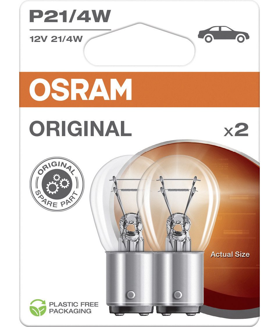 Osram KFZ-Ersatzleuchte Osram Signallampe P21/4W Original 2.0 2 Stück