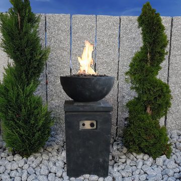 MODENO Feuertisch Gasfeuerstelle "Kupe" in Beton-Optik