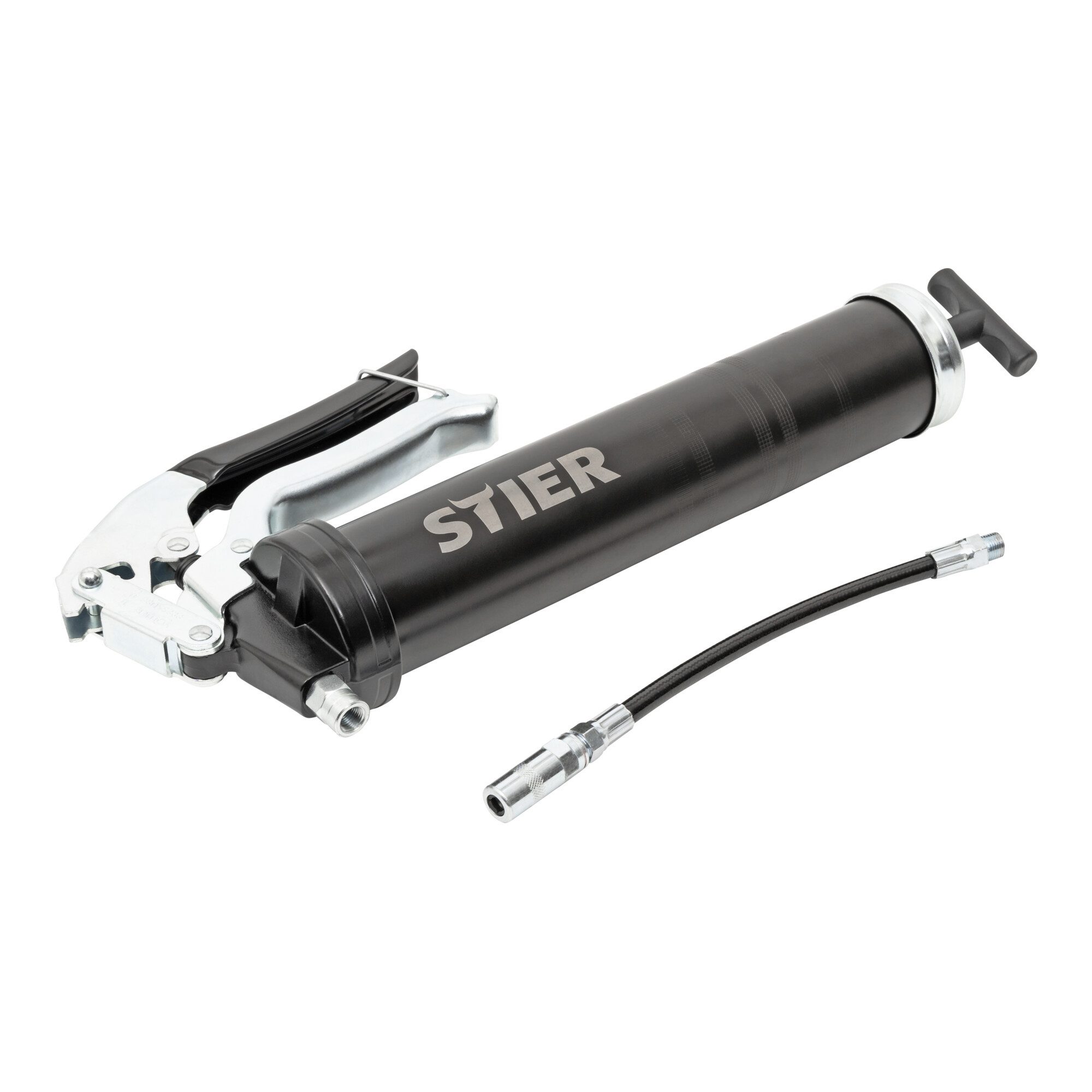 Stier Handpresse STIER Einhand-Fettpresse mit Nylonschlauch Arbeitsdruck 410 bar Schmie