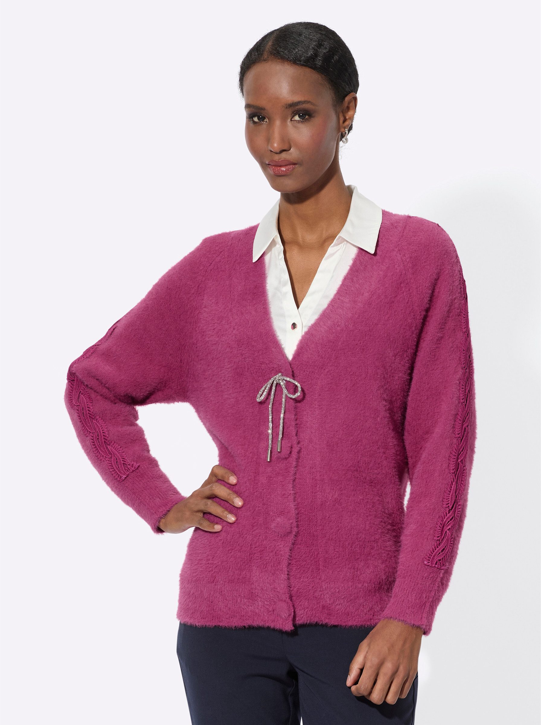 creation L Strickjacke Strickjacke Langarm Jersey