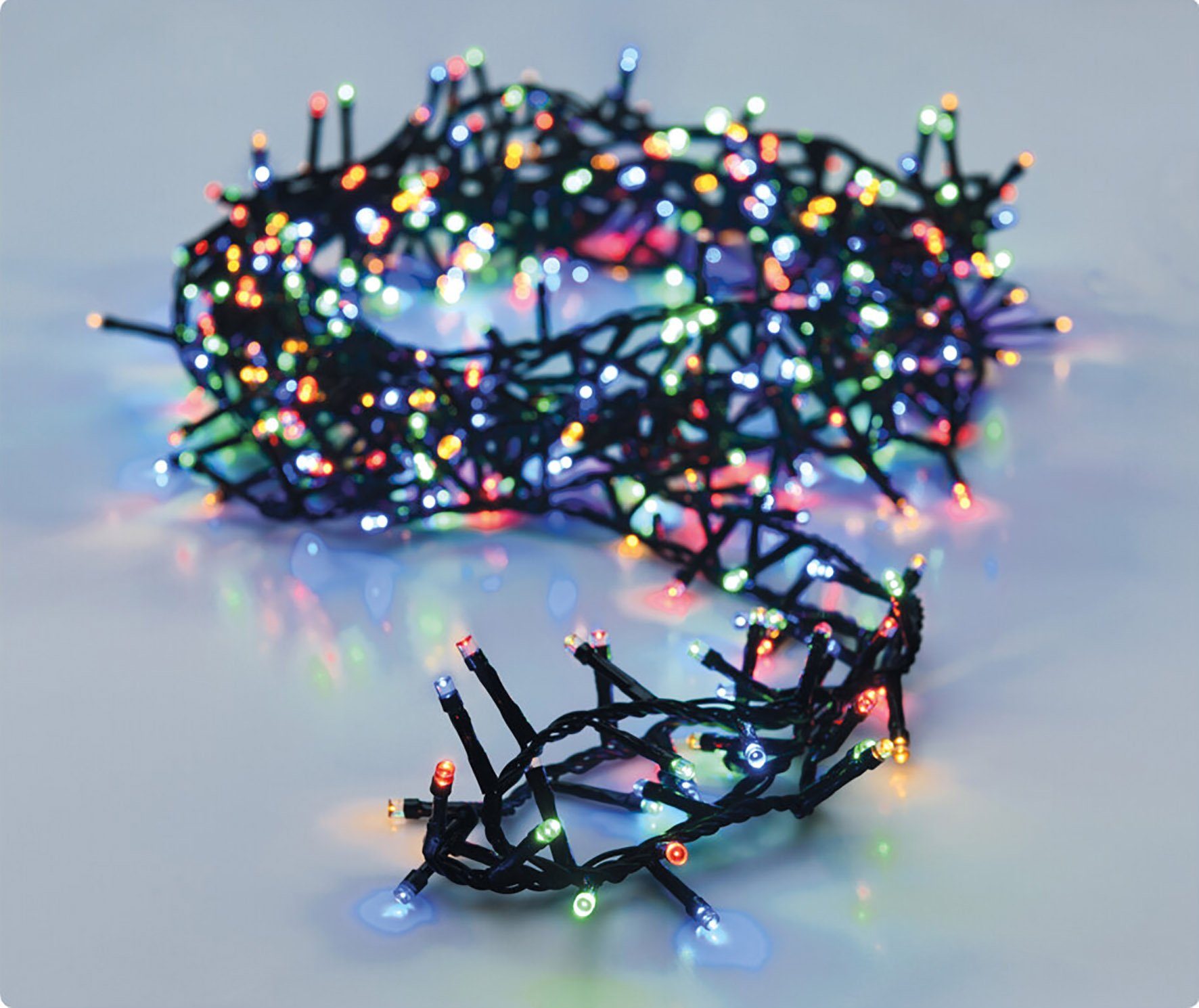 Spetebo LED-Lichterkette LED Lichterkette mit 8 Leuchtfunktionen, 200-flammig, Weihnachts Beleuchtung mit Speicherchip