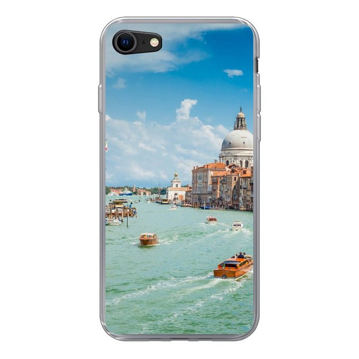 MuchoWow Handyhülle Boot - Wasser - Haus - Italien Handyhülle Apple iPhone 7 Smartphone-Bumper Print Handy Schutzhülle UK9983