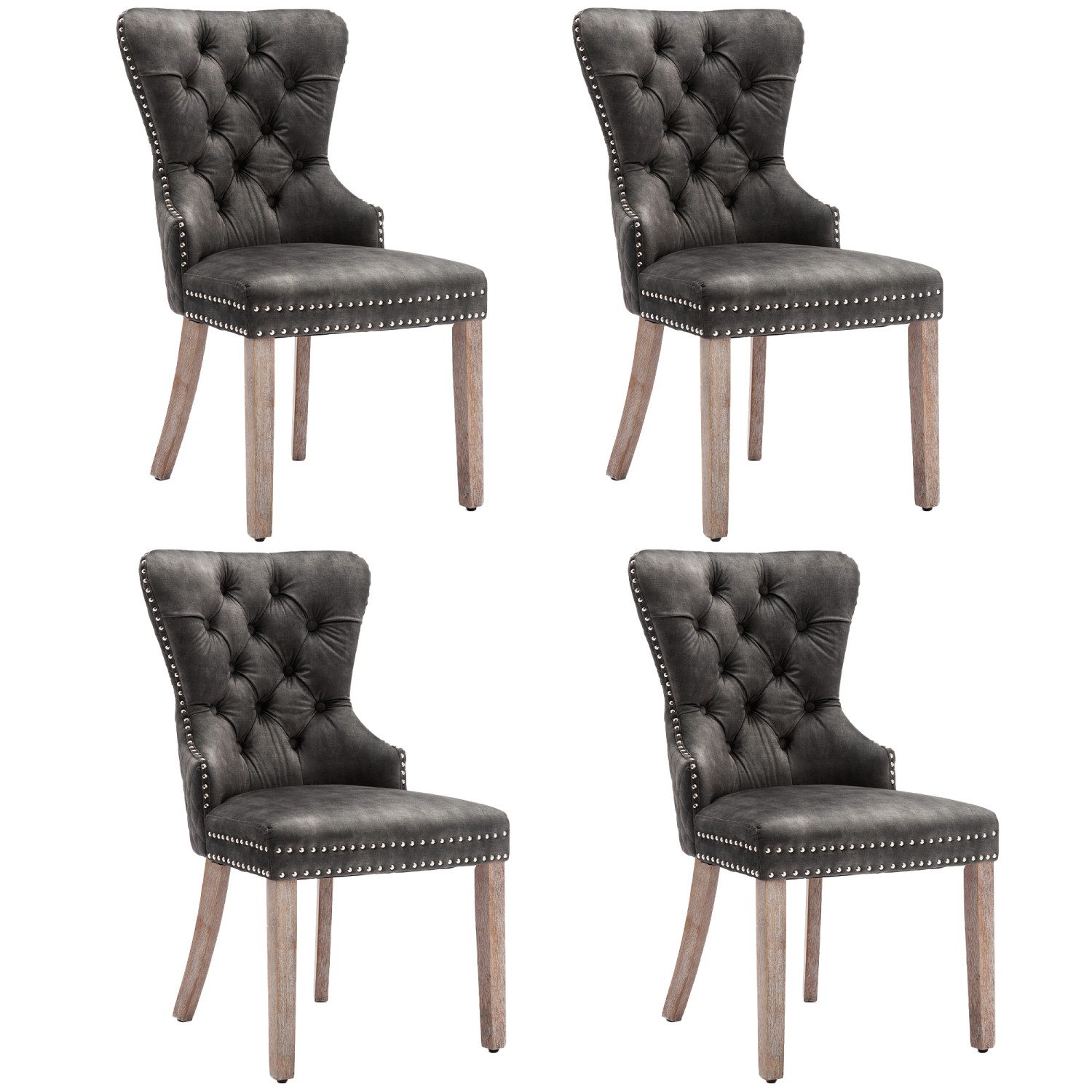 Flieks Esszimmerstuhl (Set, 4 St), 4er Set Polsterstühle Küchenstühle Wohnz günstig online kaufen