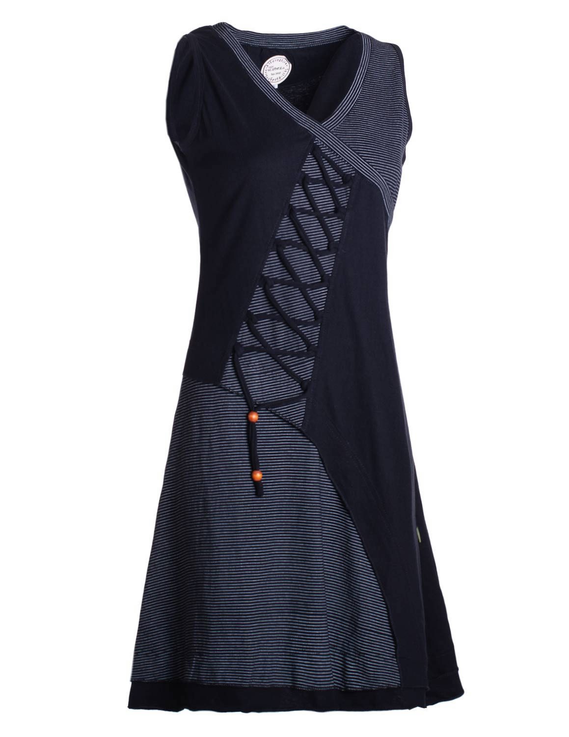 Vishes Sommerkleid Asymmetrisches Damen Sommer Kleid Baumwoll-Keid Shirt-Kleider Hippie, Goa, Elfen Style – Bild 4 von 4