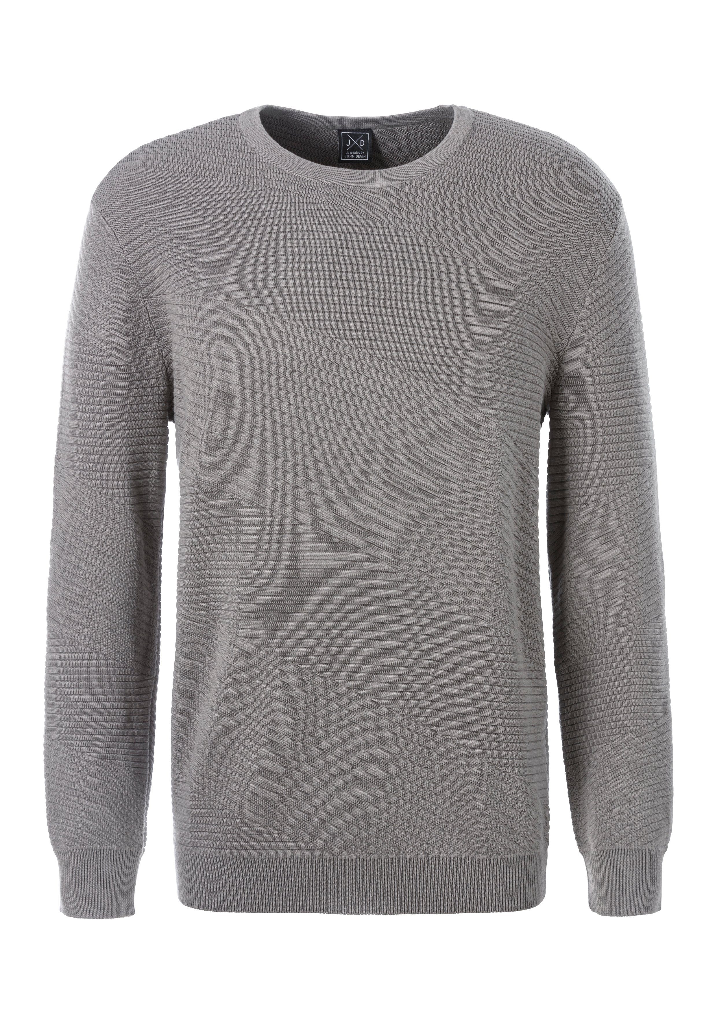 John Devin Strickpullover, Pullover aus weichem Strukturstrick günstig online kaufen
