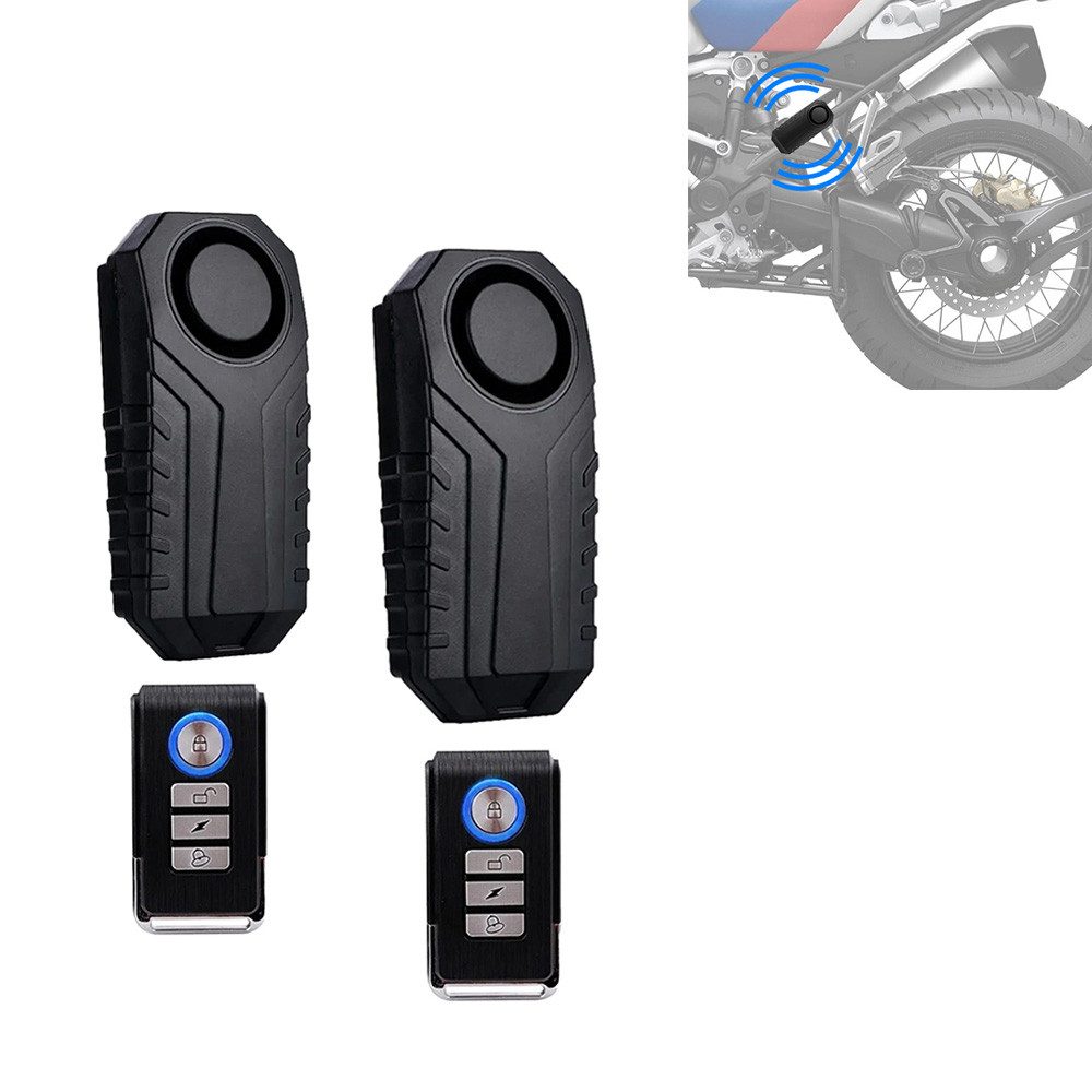 Tourtecs Alarmschloss 2x Diebstahlschutz Alarm mit Fernbedienung Vibrationsalarm 113Db DA1