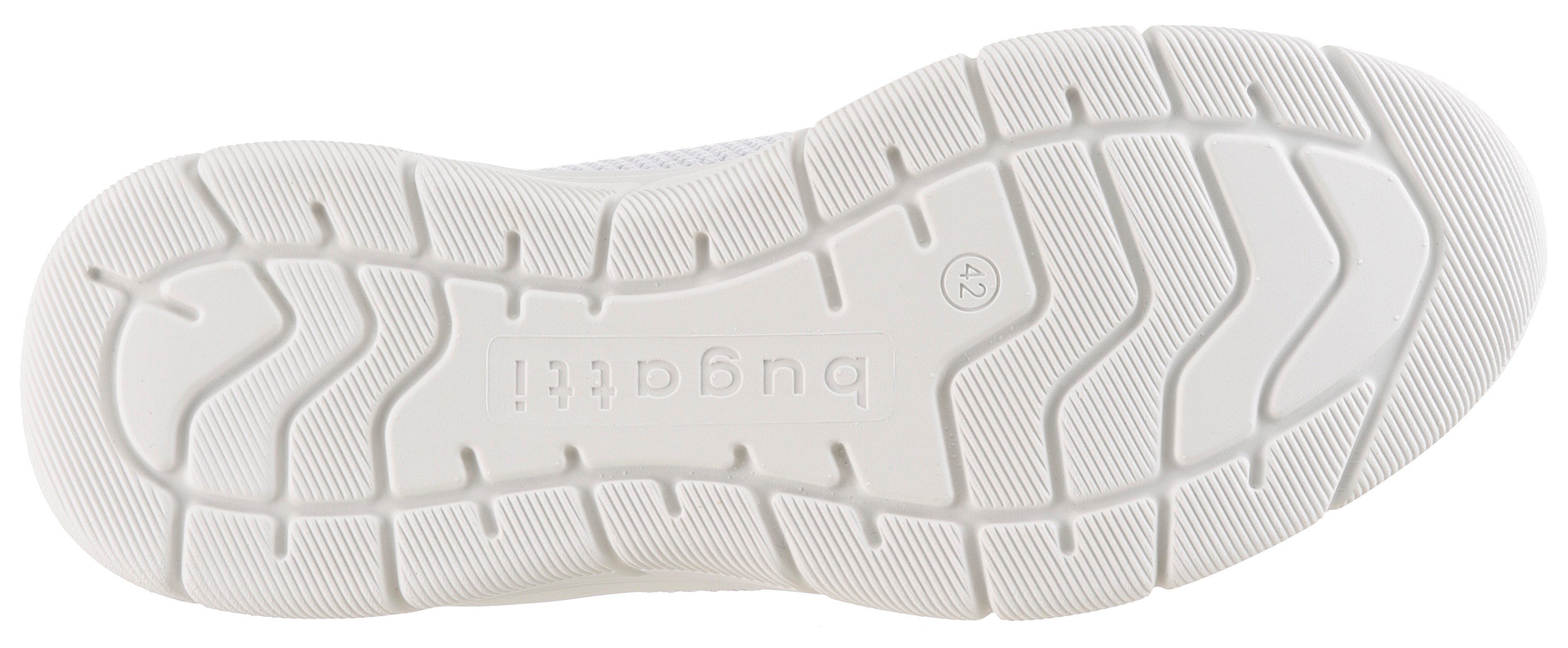 bugatti Slip-On Sneaker, Freizeitschuh, Halbschuh, Slipper mit elastischen Schnürsenkeln