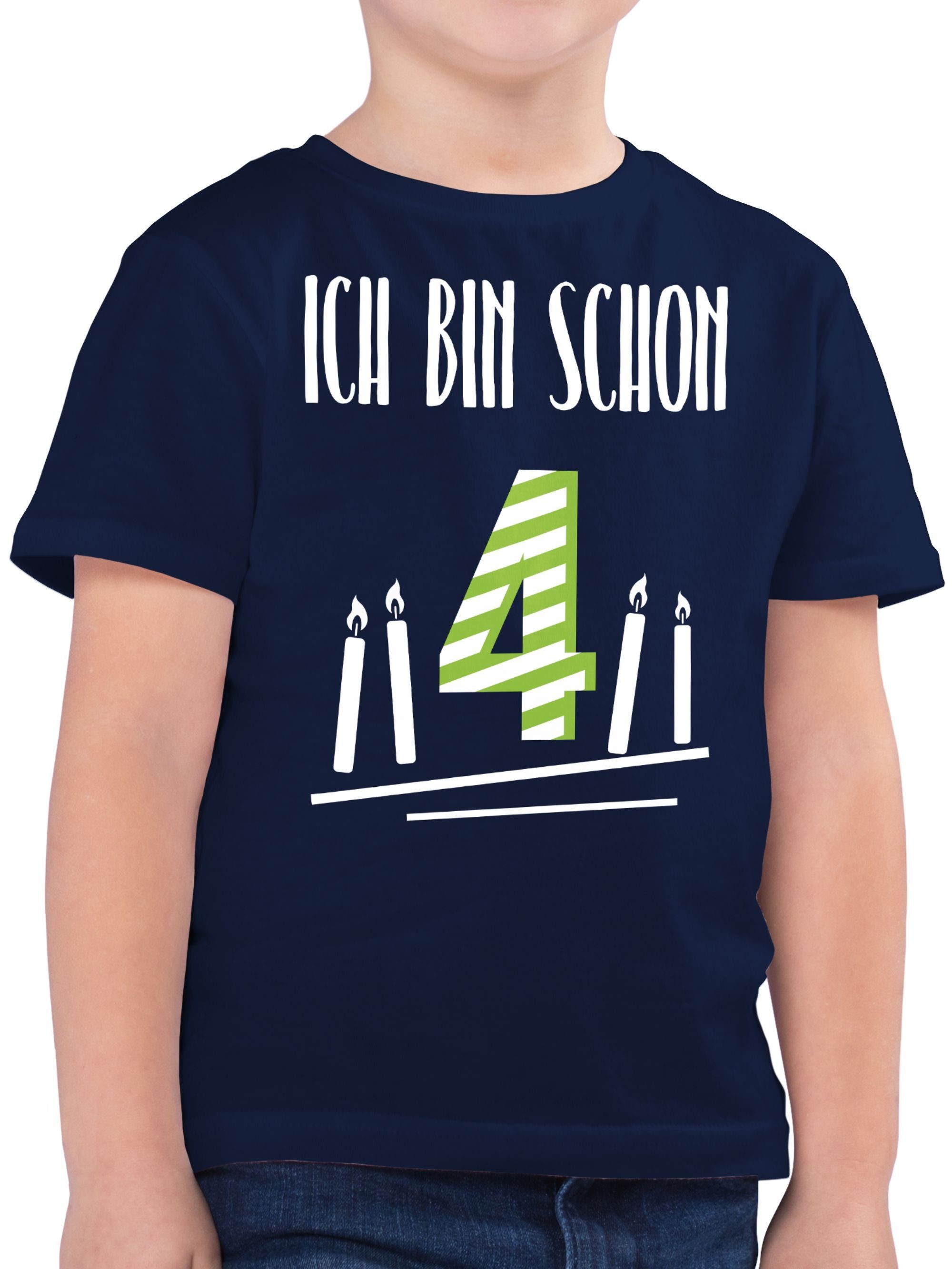 Shirtracer T-Shirt »Ich bin schon 4 grün - Geburtstag Geschenk Kinder - Jungen Kinder T-Shirt 