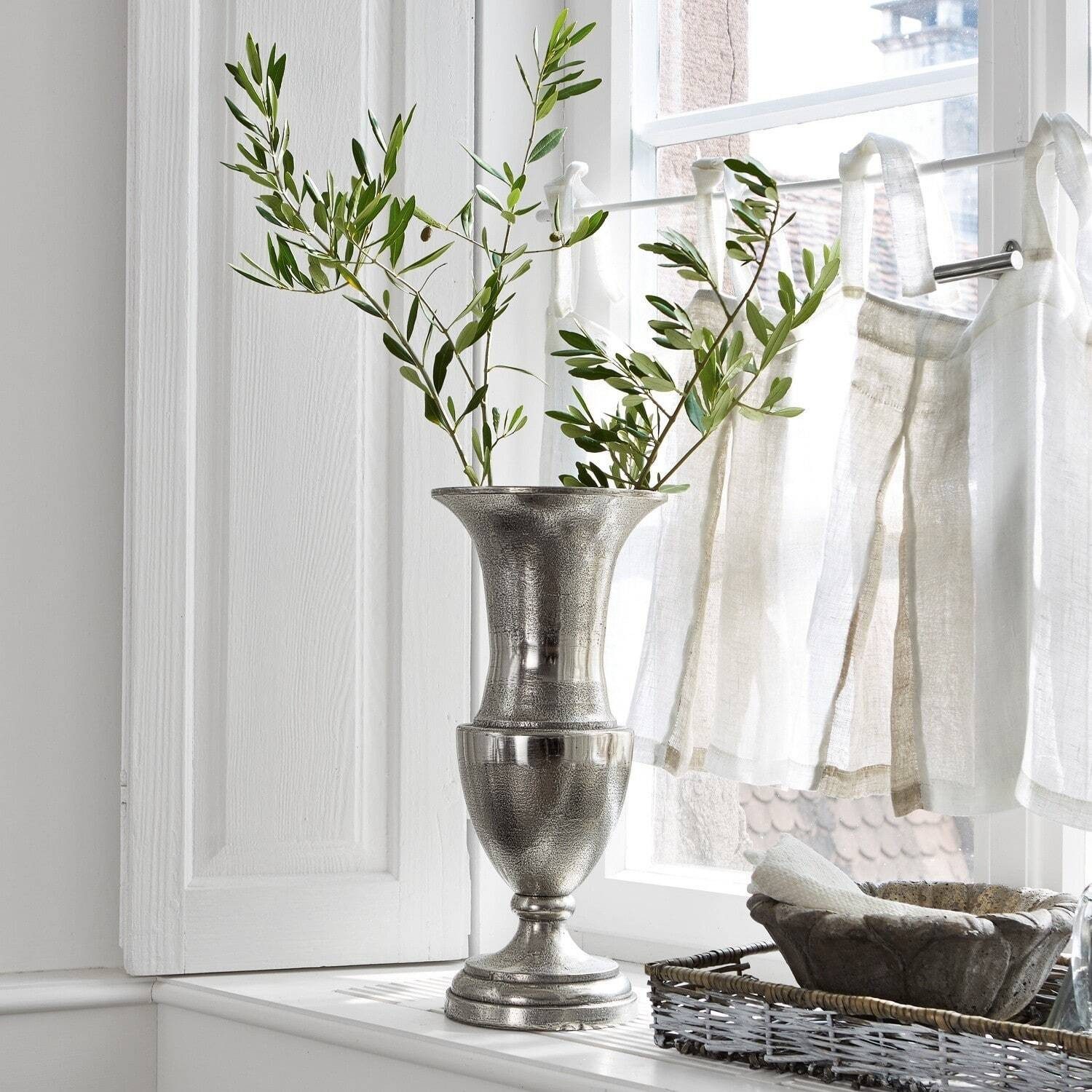 Mirabeau Tischvase Vase Gilberta antiksilber