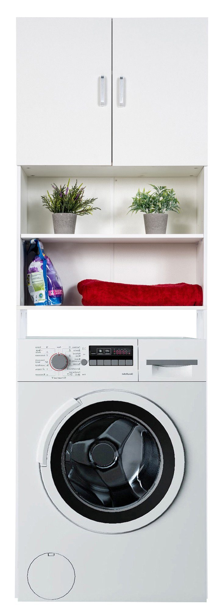 CLP Badregal »Waschmaschinenregal Gardiner«, Platzsparender  Waschmaschinenumbauschrank in verschiedenen Farben