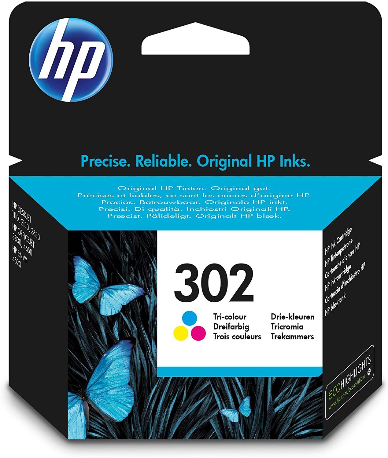 HP Druckerpatrone Original HP 302 (F6U65AE) Color Tintenpatrone