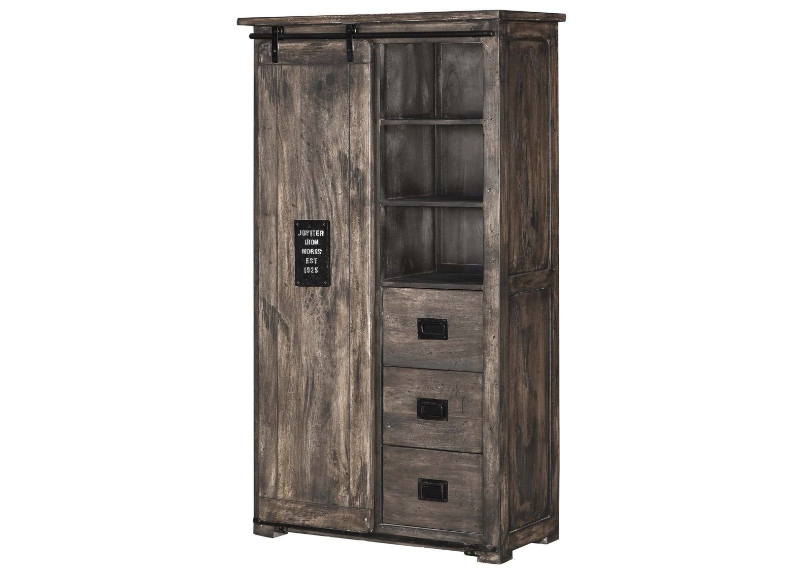 Massivmoebel24 Dreh-/Schwebetürenschrank #214 (Schrank Mango 100x45x175 günstig online kaufen