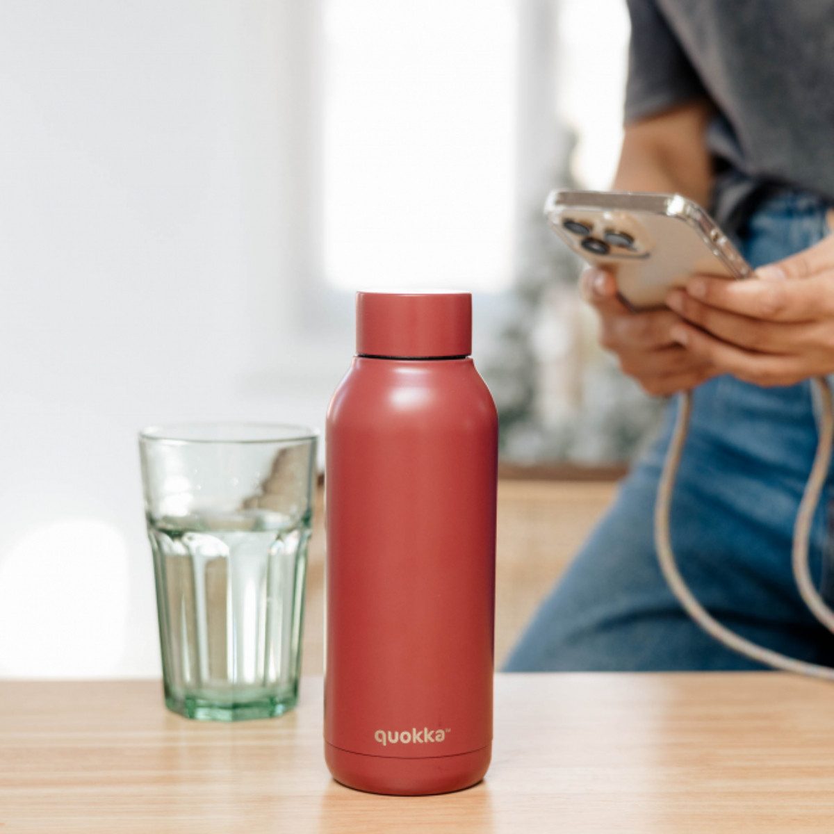 Quokka Trinkflasche Thermo aus Edelstahl 510 ml Isolierflasche für Alltag, Thermofunktion