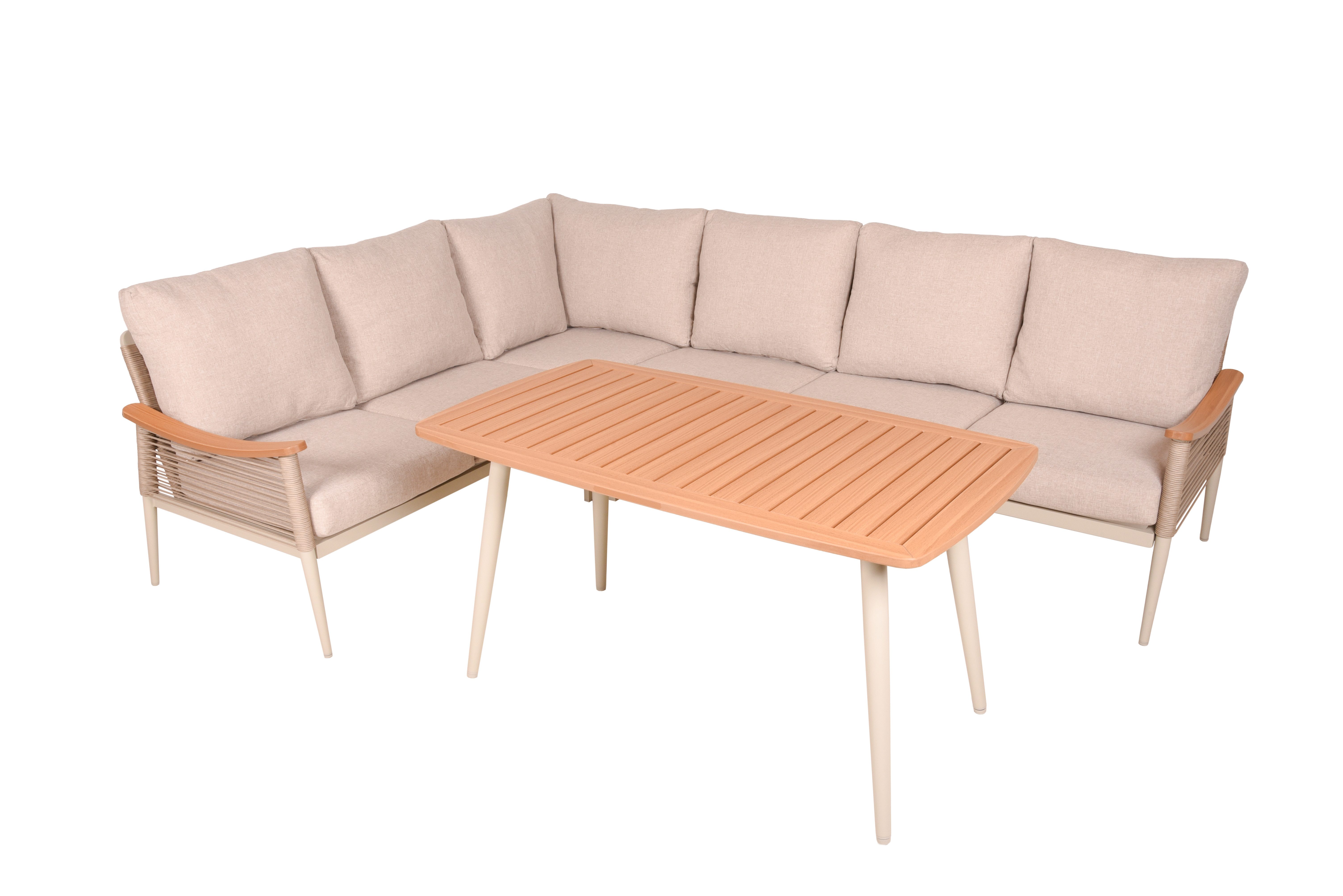 Garden Pleasure Gartenlounge-Set TULUM, (Set, 6-tlg), mit Polsterung, Eckgruppe