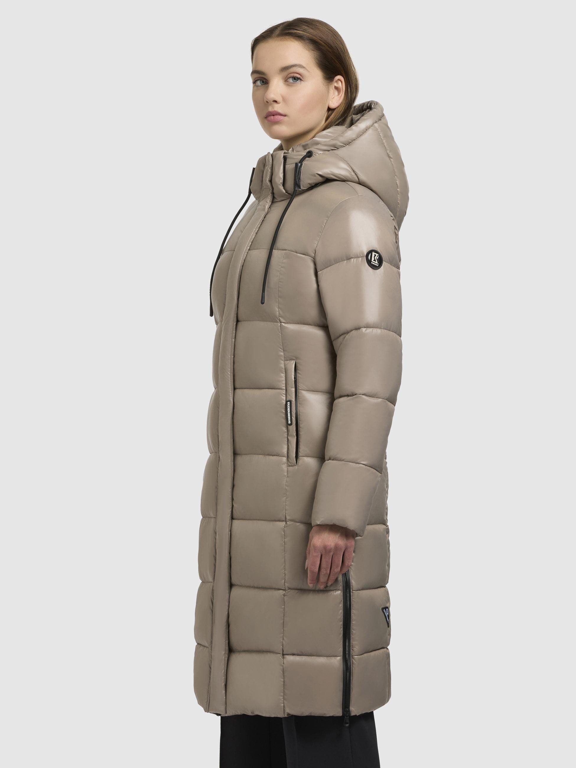 khujo Steppmantel "Shane2-YM", Glänzender Damen Wintermantel mit (abnehmbar günstig online kaufen